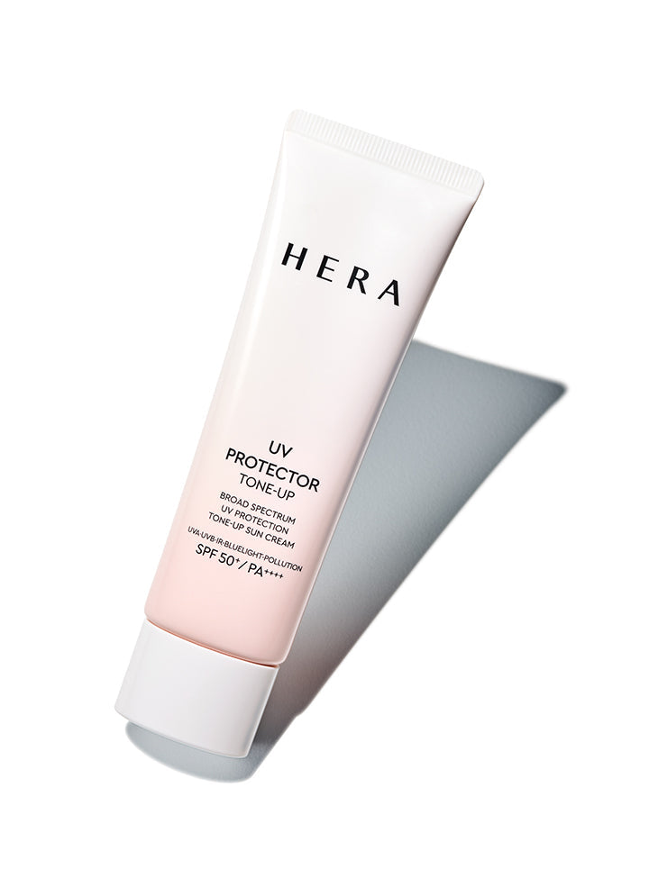 HERA UV Protector Tone-Up sunscreen tube with SPF 50+ PA+++ for brightening and multi-defense against UV and pollution