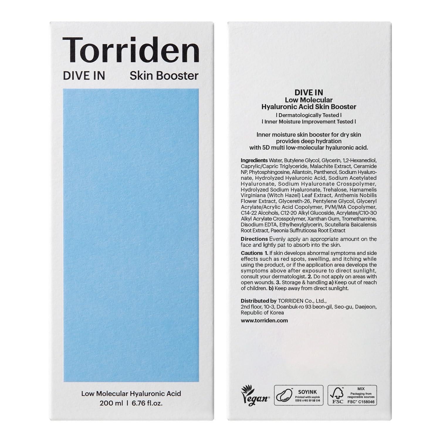 DIVE IN Low Molecular Hyaluronic Acid Toner 300ml