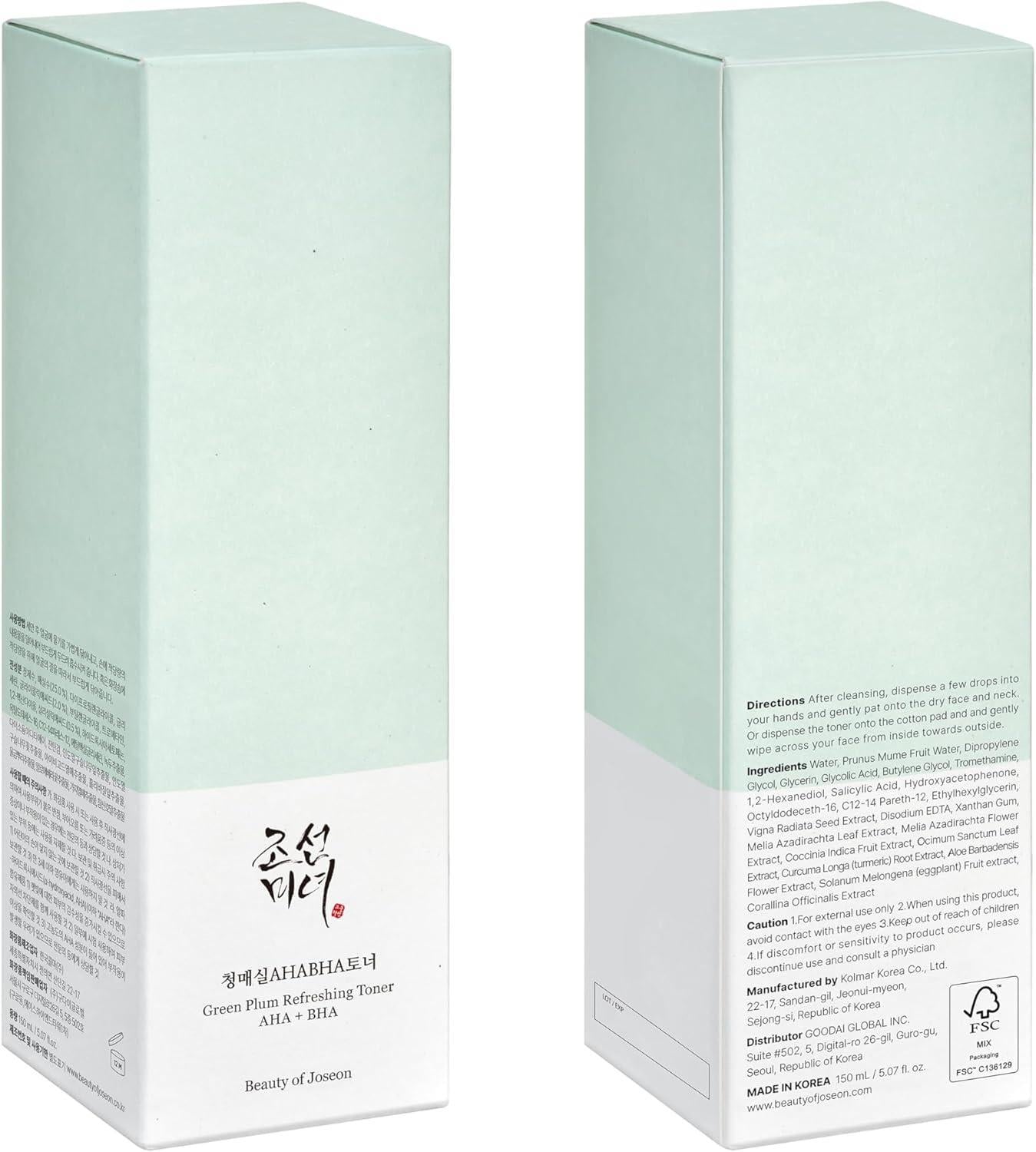 Green Plum Refreshing Toner : AHA + BHA 150ml